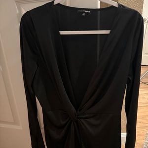 Satin Wrap Dress (with front slit)
